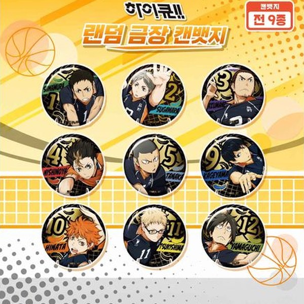 하이큐 랜덤 금장 캔뱃지